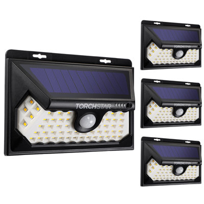 Polyvalent 58 LED Solar Motion Sensor Light, Wireless Outdoor Security Wall Light, Warm White