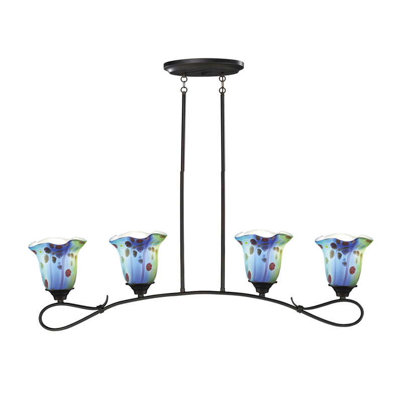 Lettie 4 - Light Dark Bronze Kitchen Island Pendant