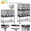 105cm Iron Flat Top Floor Bird Cage with Wheels-873830130