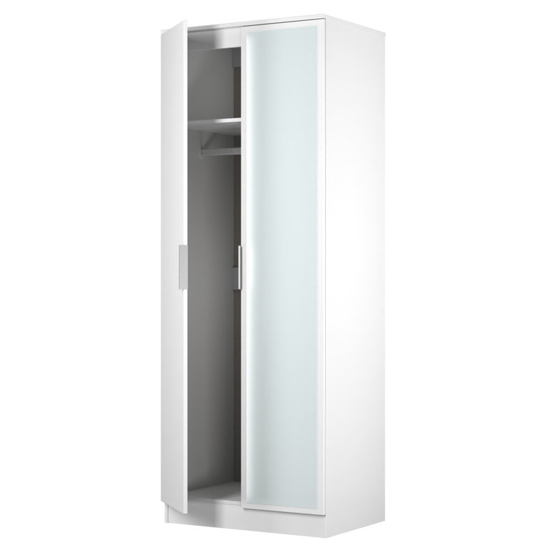 Biernat Manufactured Wood Wardrobe, White Matt