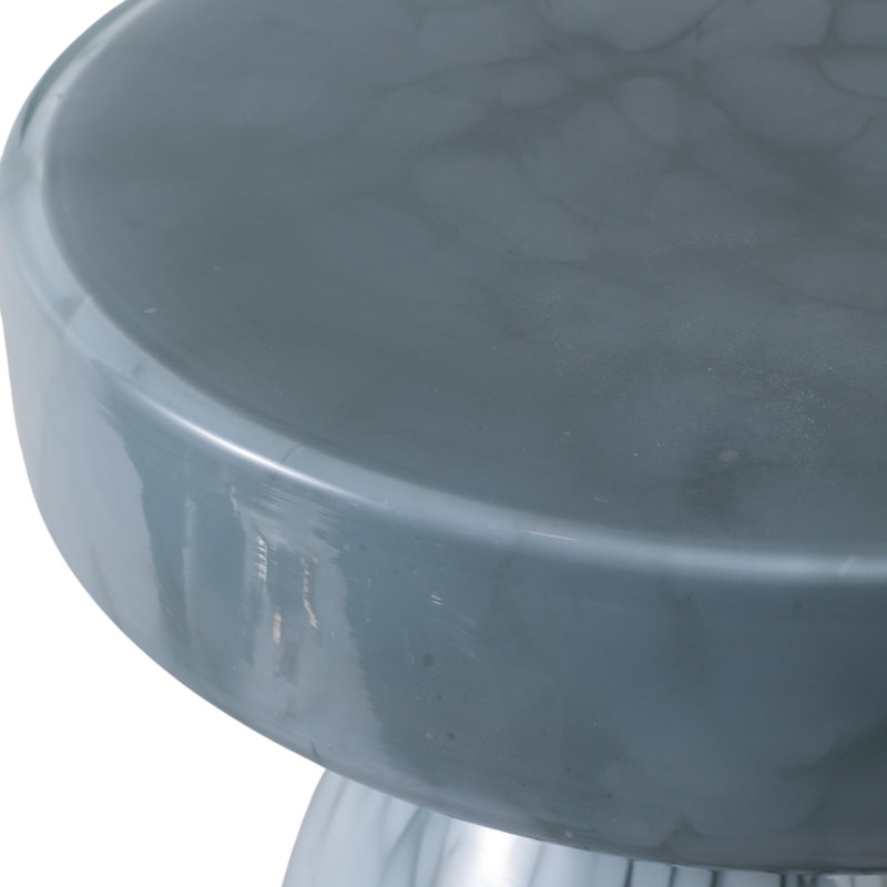 Modern Ceramic Accent Table with Sculptural Hourglass Design - Sleek Contemporary Side Table with Glossy Finish for Stylish Home Decor