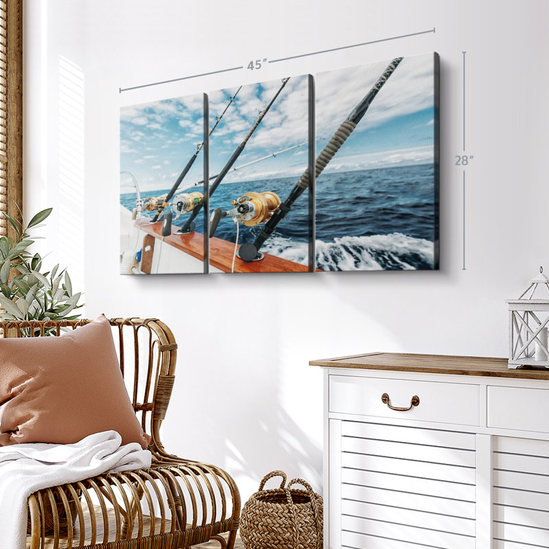 «Pêche au thon espagnol» - 3 pièces, H 28 po x l 45 po x P 1,25 po