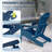 Set Of 2 Folding Adirondack Chairs With Cup Holder, All-weather Hdpe-1395105907
