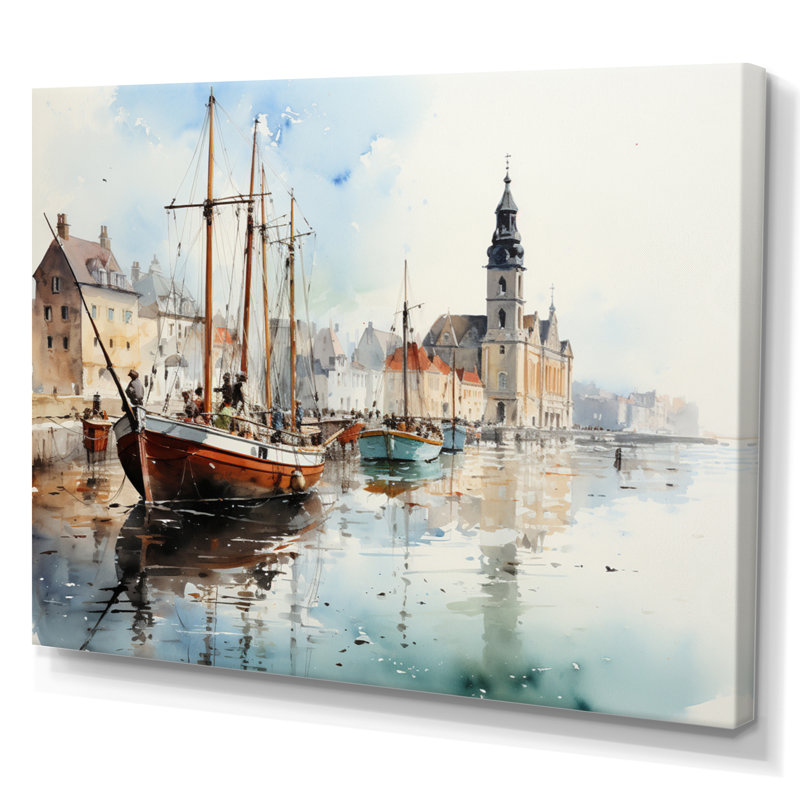 «Danemark Dutch Coastal Beauty II», reproduction sur toile, H 12 po x l 20 po x P 1 po, Toile tendue