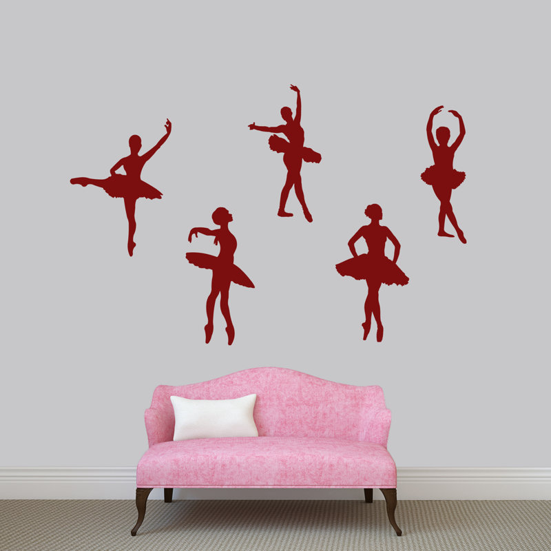 Ensemble d'adhésif décoratif ballerines, Canneberge, Oui