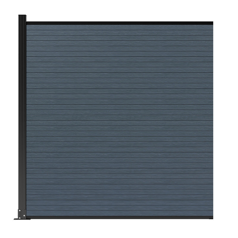 Clôture d'intimité en composite résistante au vent de 6,2 pi H avec poteau pour patio, cour arrière, jardin, Gris, 1