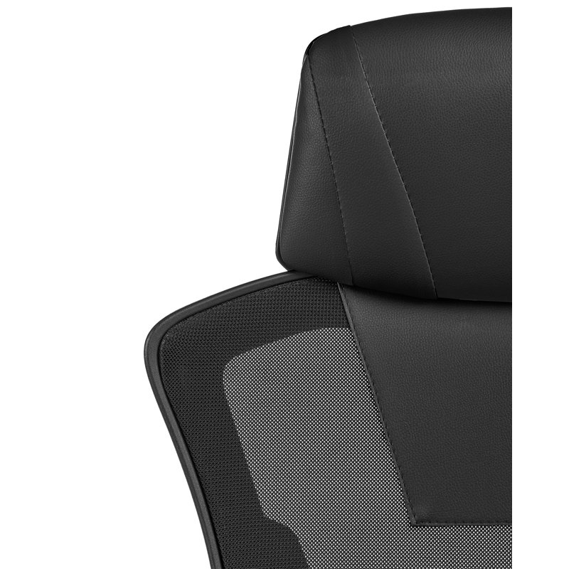 Metro Lane Dekhari Gaming Chair with Headrest, Black, Black