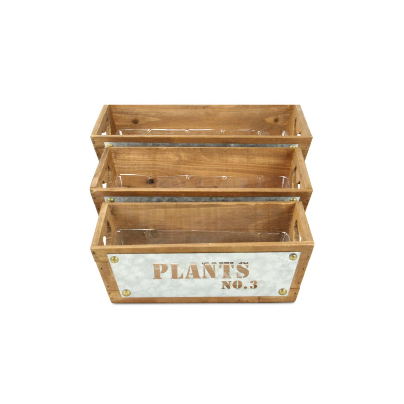 Gracie Oaks Malakia Solid Wood Decorative Bin