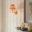 Burley Rechargeable LED Rechargeable and Zigzag 16cm apricot orange shade Wall Sconce-107103219