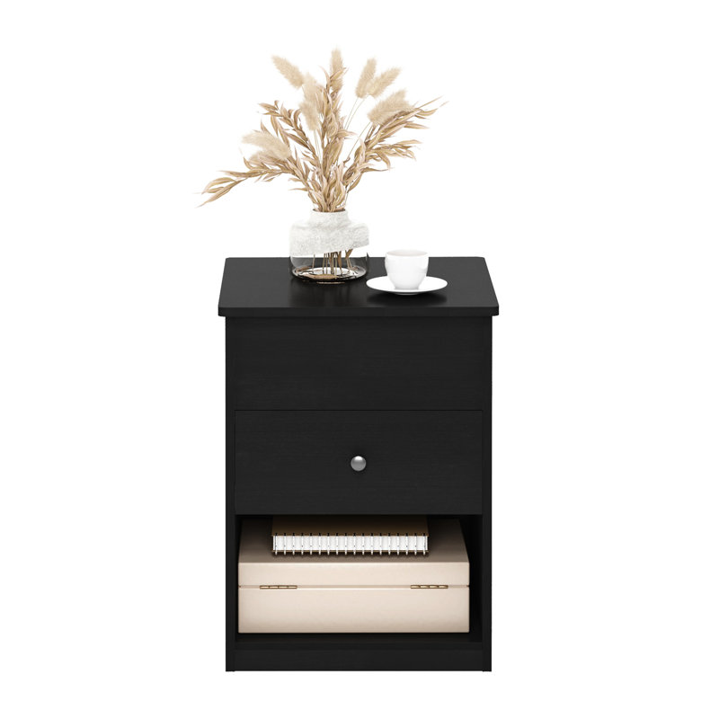 Giacomino Block End Table, Black Oak