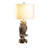 Silver Owl on Branch Table Lamp