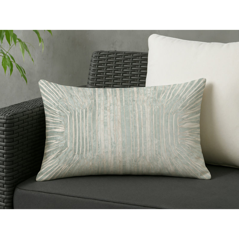 Coussin décoratif intérieur et extérieur Modern, Brun abstrait 2, Rectangle H 18 po x l 25 po