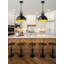 Luminaire suspendu noir en forme de dôme noir rétro de 11,8 po pour îlot de cuisine pour salle à manger, salon, salle à manger, vestibule et entrée