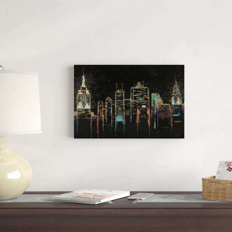 Paysage urbain, H 12 po x l 18 po x P 1,25 po