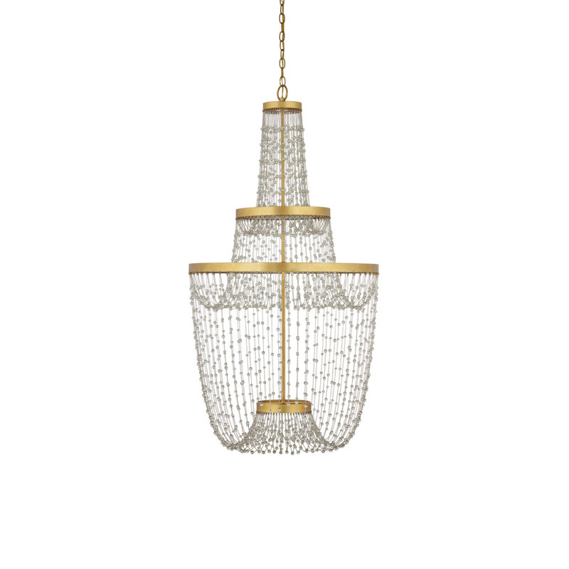 Mademoiselle 3 - Light Wrought Iron LED Chandelier