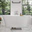 62" x 30" Freestanding Soaking Bathtub with Pop Up Drain