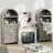 Arched Cabinet Bookshelf Bookcase - 71” Tall Mid Century Arched Display Cabinet, Open Shelf Storage Cabinet For Dining Room-1227022791