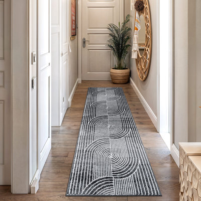 Rambo Contemporary Arch Knot Design Area Rug