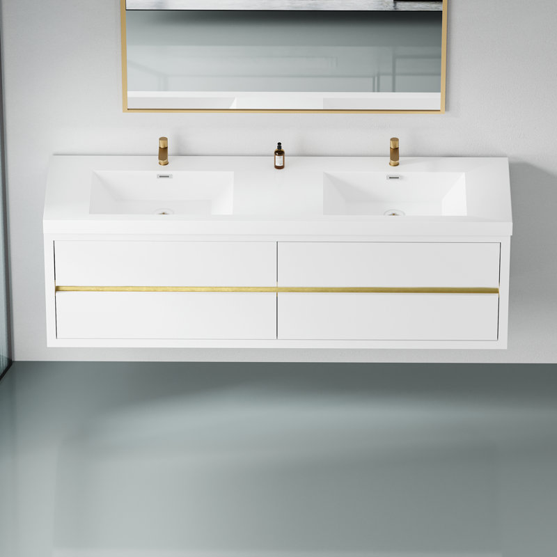 Meuble-lavabo flottant avec double lavabo Magnus