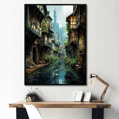Vieille rue en France - impression