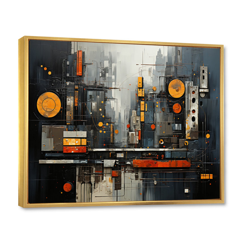 Urban Rhythms sur impression sur toile, H 16 po x l 32 po x P 1 po, Cadre flottant doré