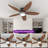  42'' Flush Mount Low Profile Ceiling Fan With Light And Remote/app Control