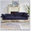 Canapé-lit d'appoint rembourré Modern Modern avec poche latérale, canapé-lit pliant avec accoudoirs pliables, dossier réglable et pieds en métal doré-1217558416