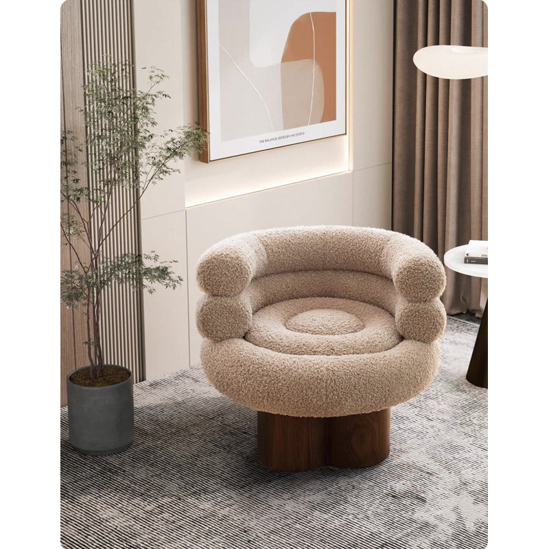 Fauteuil d'appoint durable Lana, Chameau