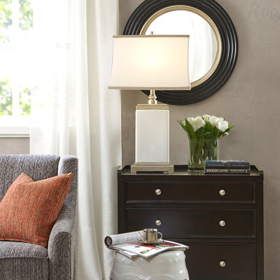 Table Lamp - Rectangular Ceramic Material