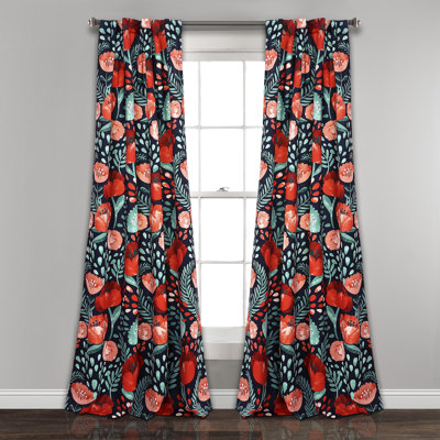 Paire de rideaux obscurcissant Lush Decor Poppy Garden