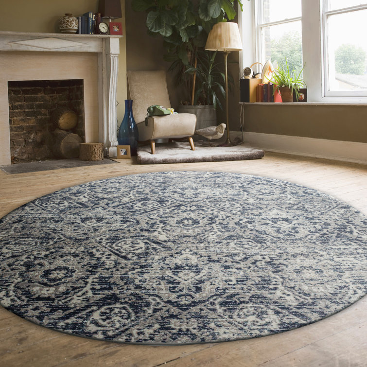 Aidy 1244 Transitional Abstract Blue Area Rug