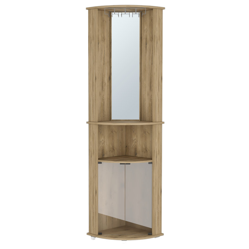 Bar d'angle 18 "en bois naturel
