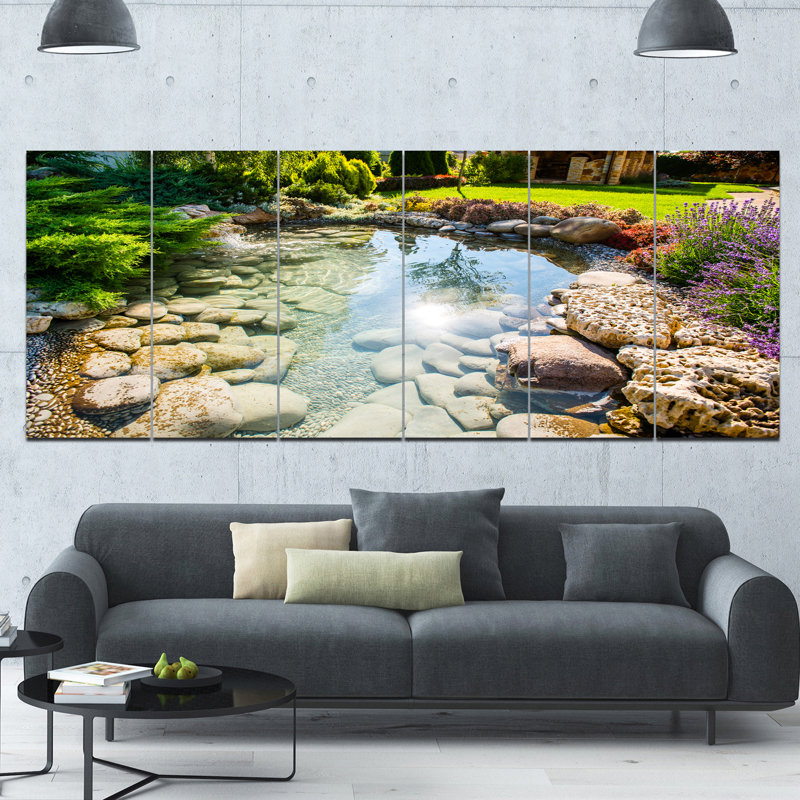 «Stream in Rocky Landscape», ensemble de 6 reproductions de photos sur toiles