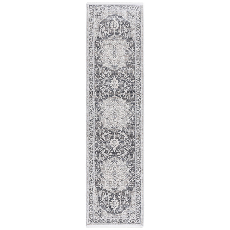 Tapis oriental en polyester Clover 1270, Tapis de couloir 2 pi x 8 pi