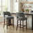 Charcoal Seat/Brown Frame
