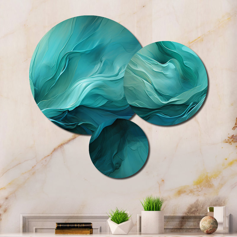 Turquoise Tranquility V - Abstract Landscape Living Room Set