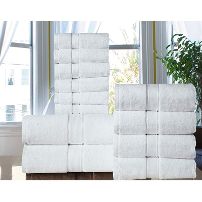 Ensemble de serviettes 12 pièces 100% coton Cuellar