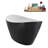 71" Streamline Soaking Freestanding Tub and Tray With Internal Drain-112235404