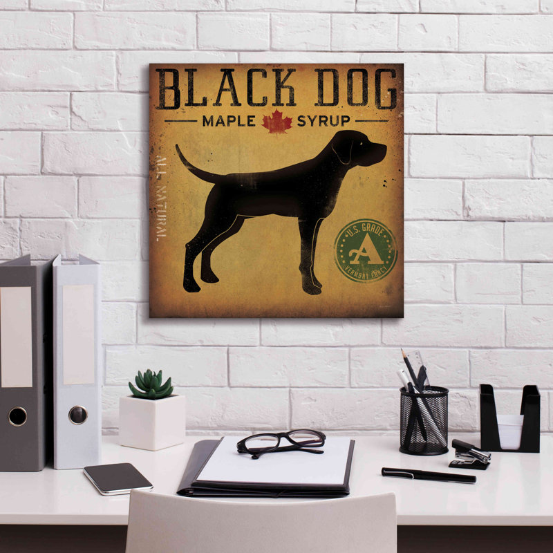 «Black Dog At Show No VT» par Ryan Fowler, estampe numérique sur toile, H 18 po x l 18 po