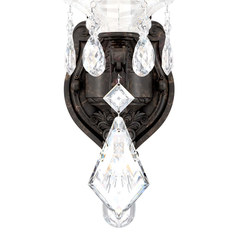 La Scala 1 - Light Candle Wall Light, Heirloom Bronze, Handcut Clear