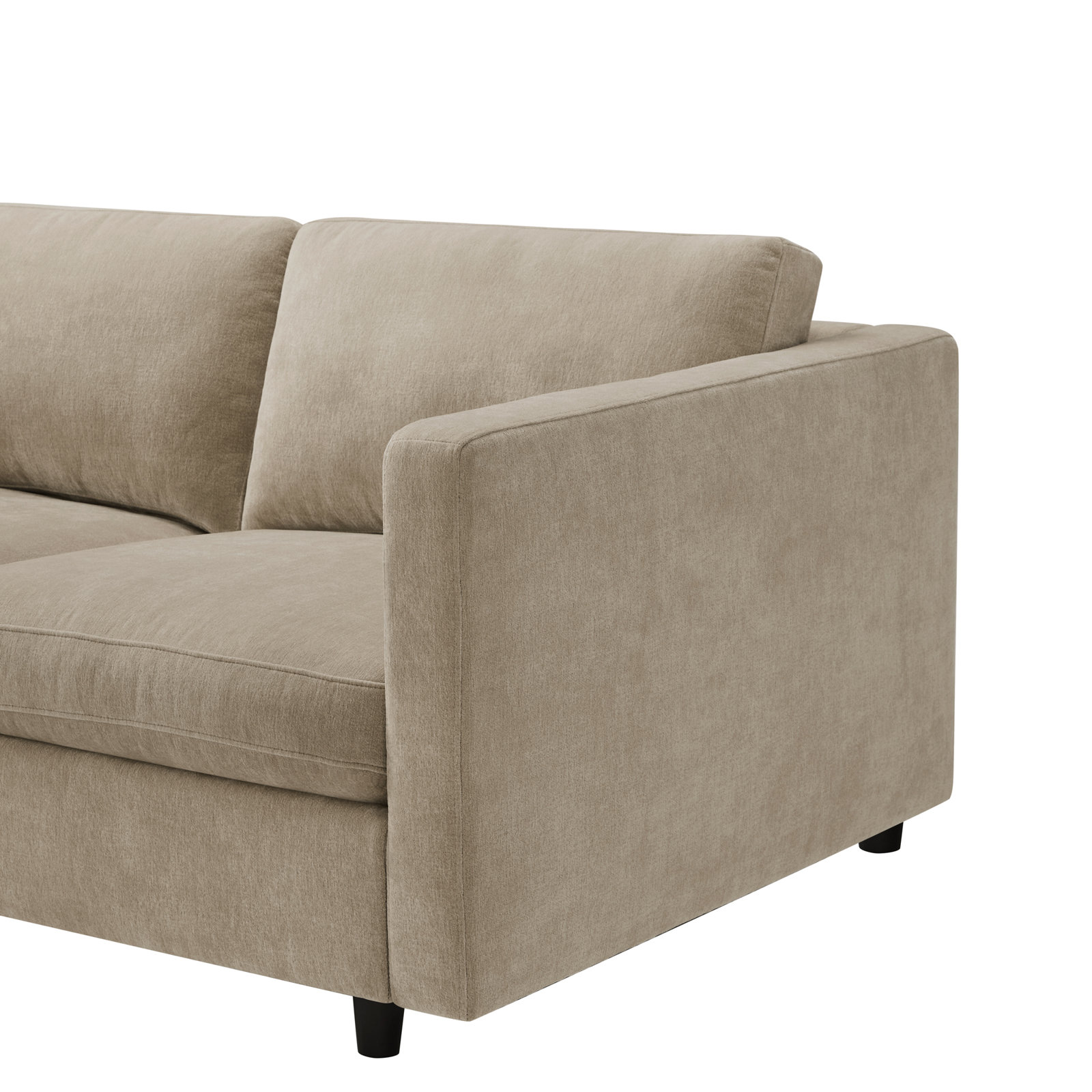 Fleetwood Upholstered L-Sectional, Wicker Chenille