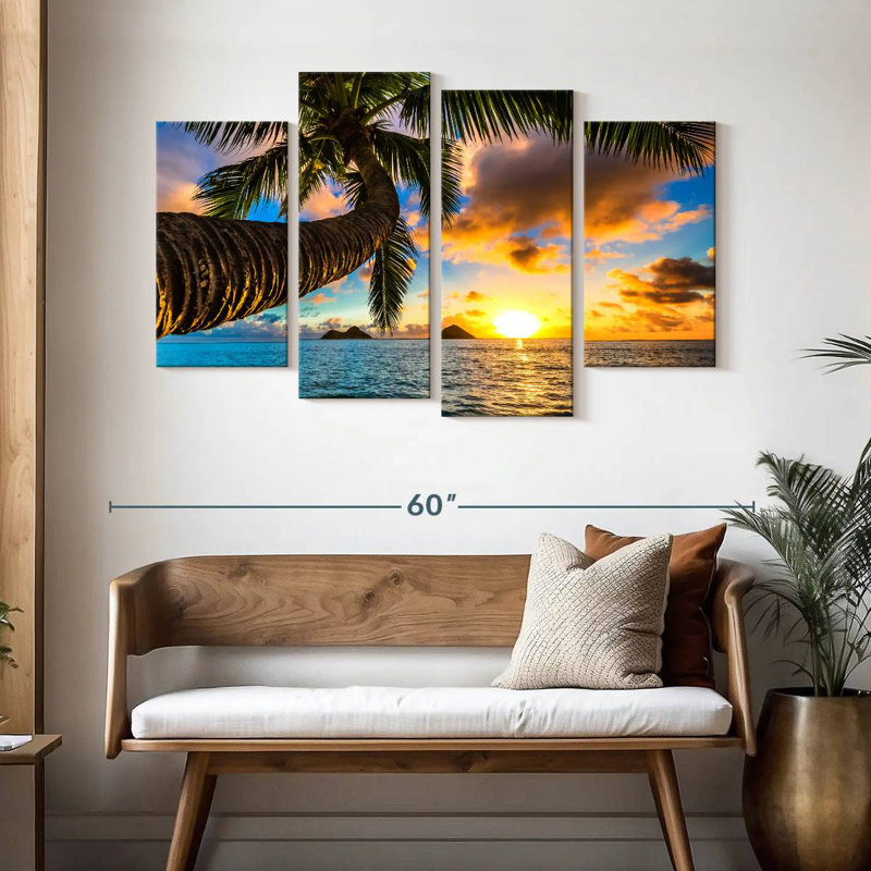 Gillard Lanikai Gillard au coucher du soleil, H 32 po x l 52 po
