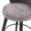 Tabouret de bar pivotant de 25 po de hauteur (2 personnes), gris foncé, bois massif, tissu chenille, pieds réglables pour la maison et la cuisine, hauteur réglable en gris 2, fabrication en bois, revêtement, salle à manger-45639161