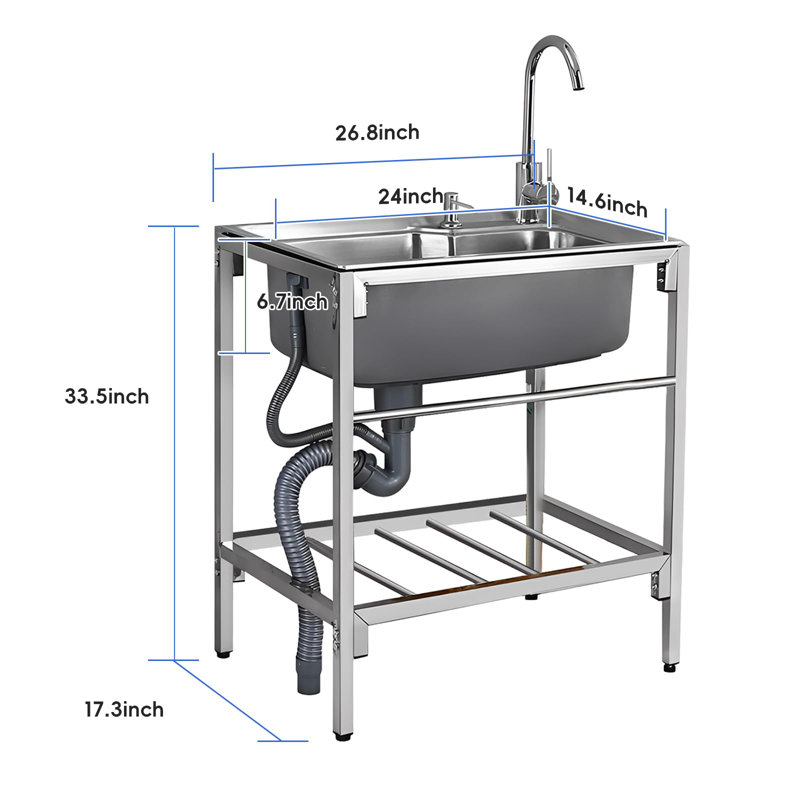 Utility Stainless Steel Sink