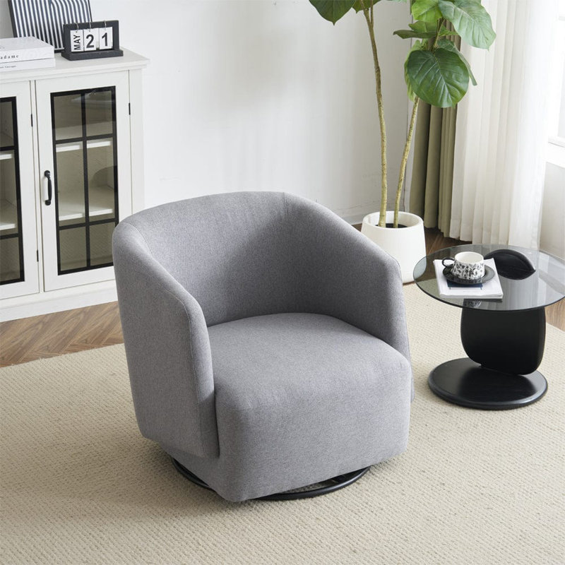 Daurenbek Upholstered Swivel Armchair