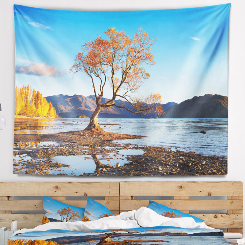 Tapisserie d'automne du lac wanaka en nouvelle-zélande, H 32 po x l 39 po