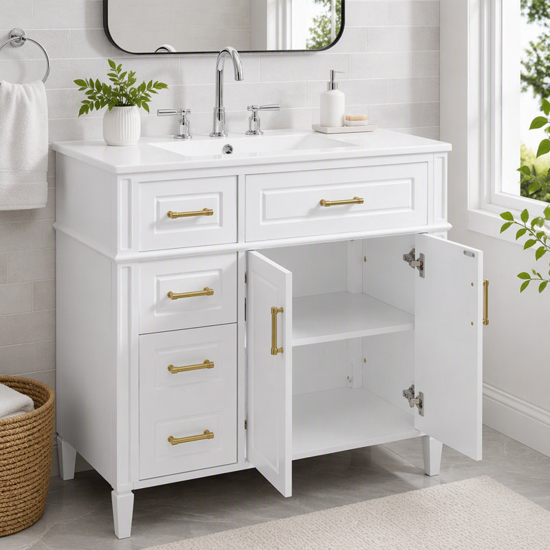 Meuble-lavabo 36 po avec lavabo et rangement élégant