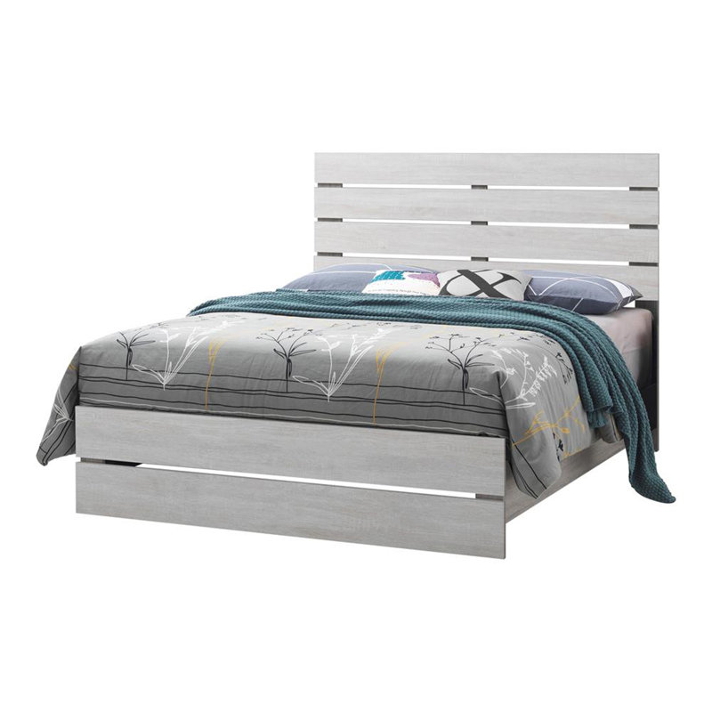 Ensemble de chambre à coucher avec commode 2 pièces Eunice, Blanc côtier, Grand