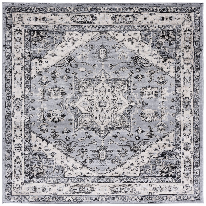 Izaguirre Performance Oriental Rug, Square 6'7"