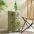Galore 14" Side Table With Sunburst Cut Out Design, Green-624466814-624466809